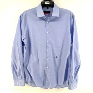 Seidensticker Men's Long Sleeve Shirt Dress or Casual-  17 /43 XL Regular Blue